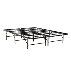 Metal Mattress Foundation Bed Frame, King Size Bed Base, Bedroom Furniture, Black