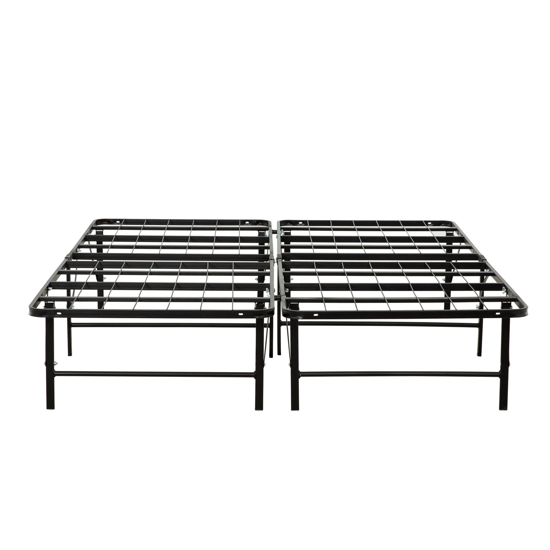 Metal Platform Bed Base - King Size Mattress Foundation Bed Frame, Black