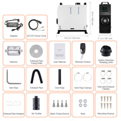 5-8KW Diesel Heater, Diesel Air Heater All in One with Remote Control and LCD Screen, Fast Heating Low Noise, Portable Diesel Heater for Truck Van RV Trailer Camper and Indoors