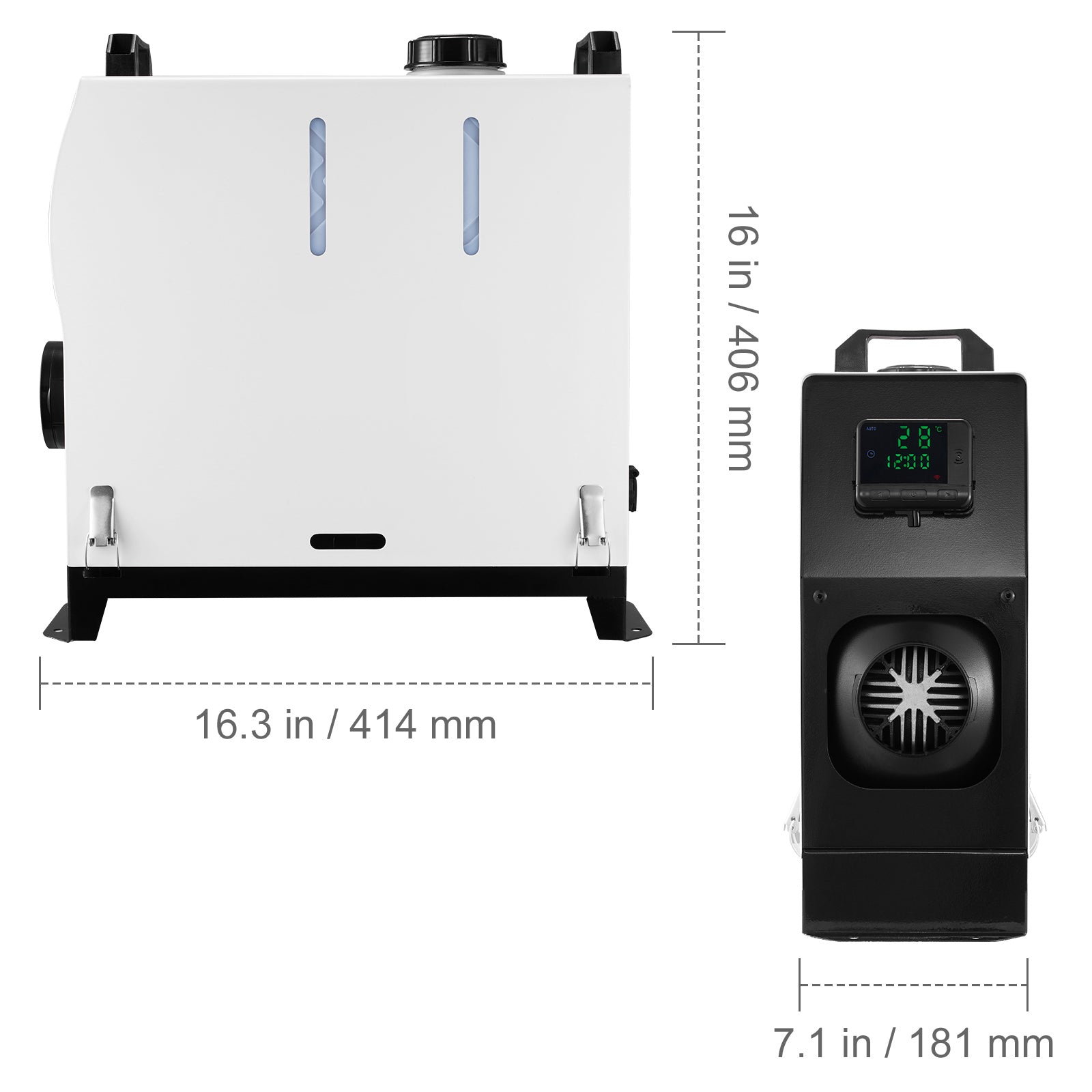 5-8KW Diesel Heater, Diesel Air Heater All in One with Remote Control and LCD Screen, Fast Heating Low Noise, Portable Diesel Heater for Truck Van RV Trailer Camper and Indoors