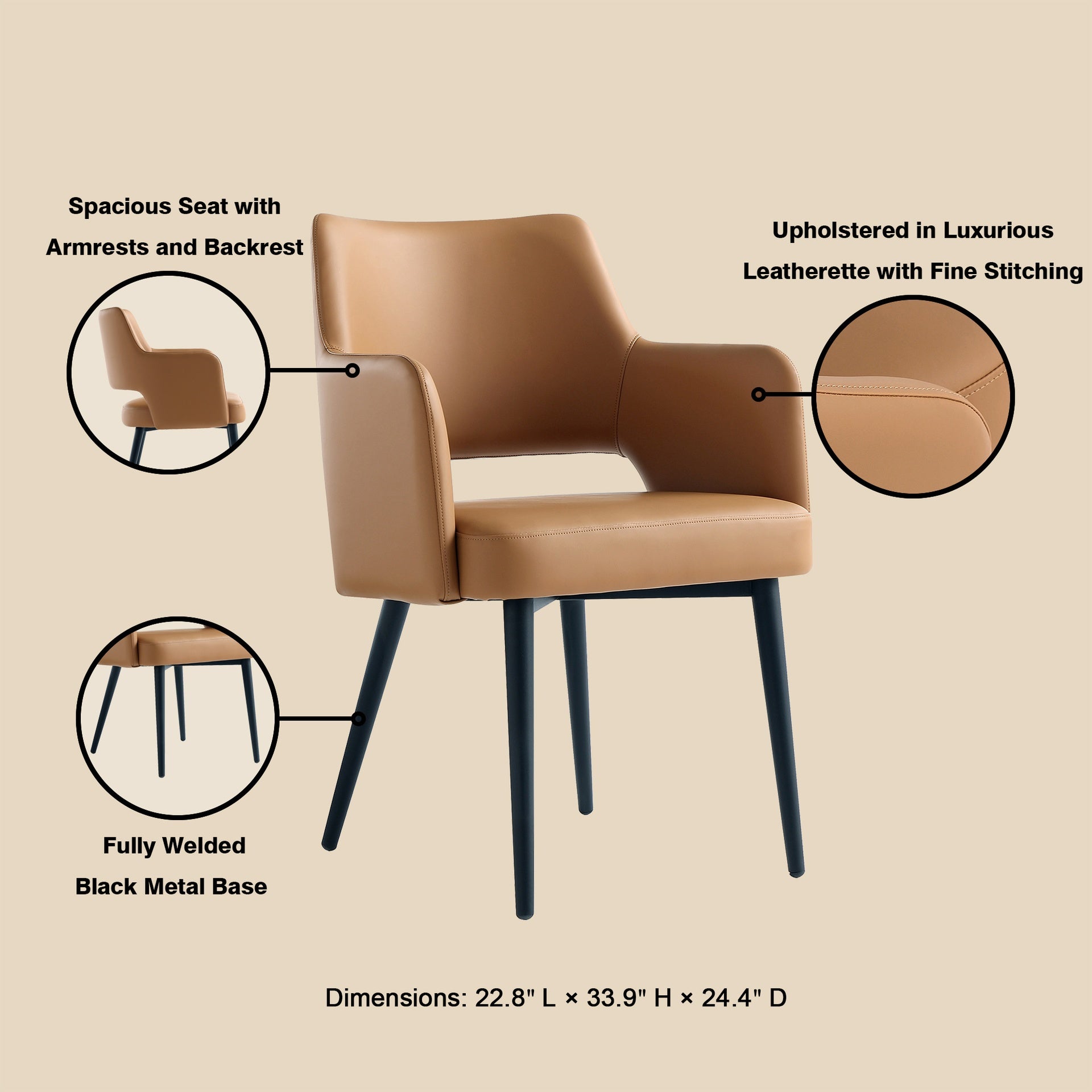 Armchair in Saddle