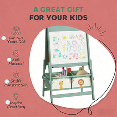 Kids Art Easel with Storage Baskets,Kids Easel