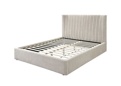 Loren Beige Fabric Queen Bed