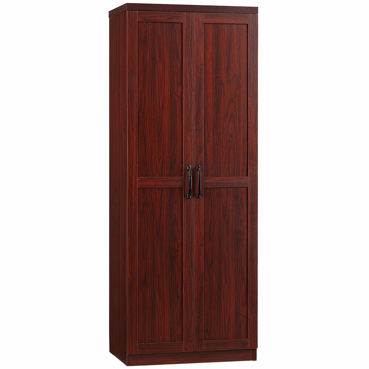 HOMCOM 63" 2-Door Kitchen Pantry, Freestanding Storage Cabinet with 5-tier Shelving and 2 Adjustable Shelves for Dining Room, Espresso