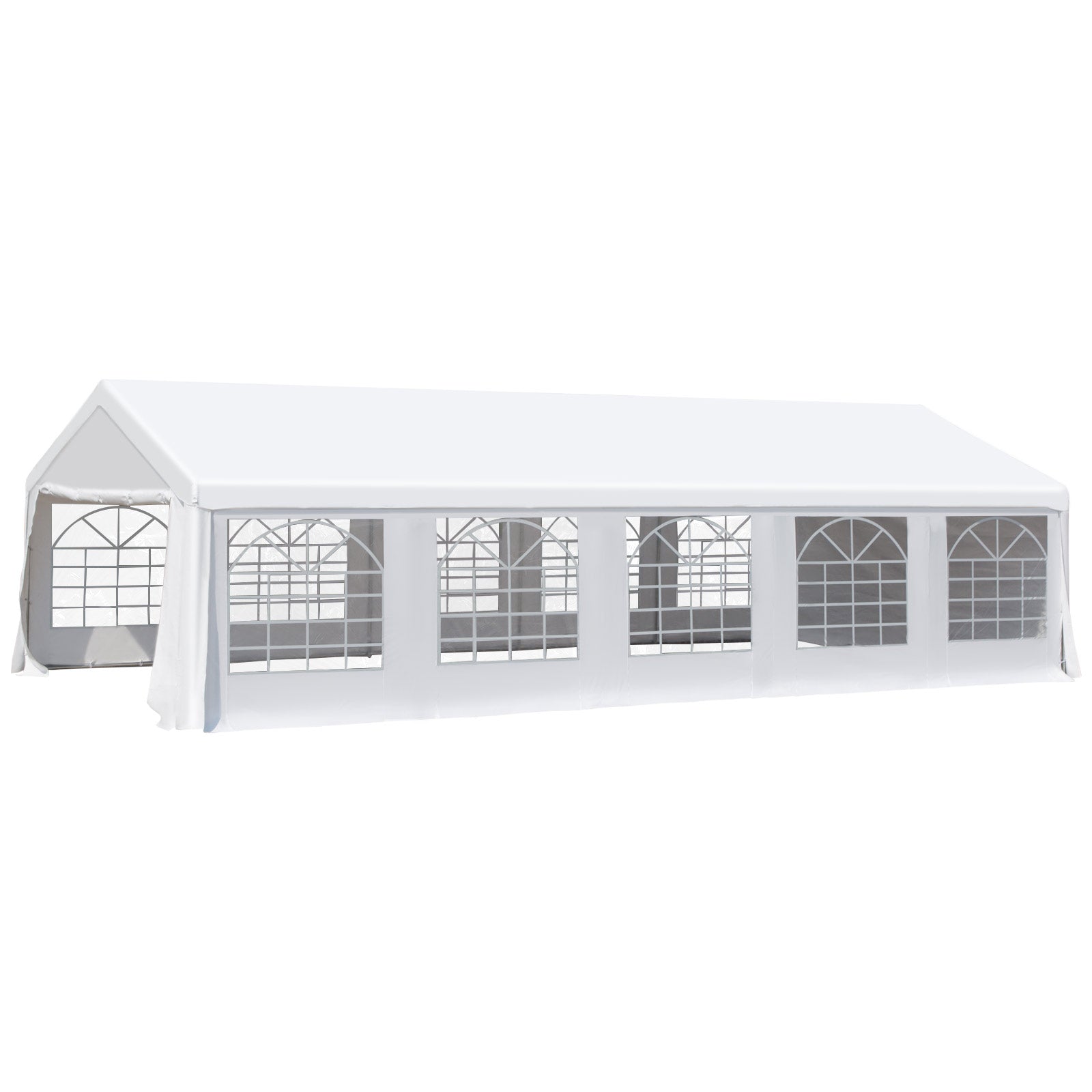 Outsunny Heavy Duty Wedding Canopy 20x32 Outdoor Shelter for Weddings, Parties, BBQ White