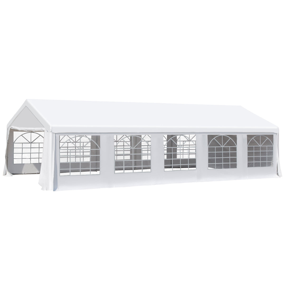 Outsunny Heavy Duty Wedding Canopy 20x32 Outdoor Shelter for Weddings, Parties, BBQ White
