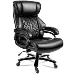 500lbs Big and Tall Office Chair for Heavy People Executive Office Chair with Wide Spring Seat Computer Desk Chair 360 Swivel Home Office Desk Chair