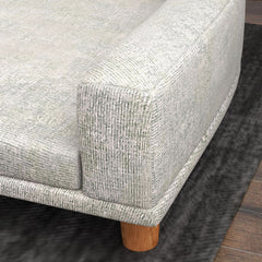 PawHut Dog Sofa Couch, Pet Bed with Comfortable Luxury Cushion, Washable Cover, Wooden Legs, Anti-slip Mat for Large Dogs, Cats, Kittens, Gray