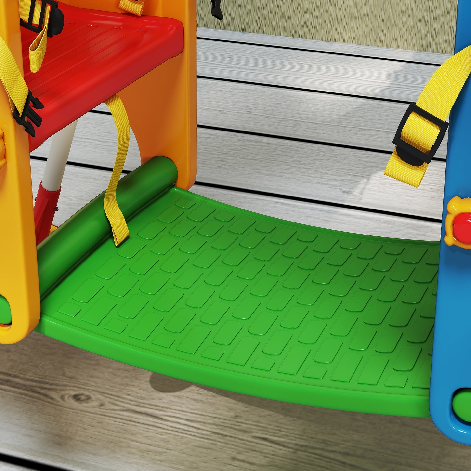 Qaba Kids Indoor Swing with Double Seats, Toddler Swing Set with Safety Belts for Aged 3-5, Play Room, Living Room