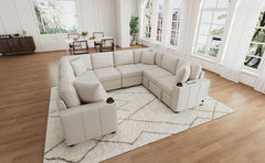 108.7" Sectional Sofa Convertible Pull-out Sofa Bed U-shaped Sofa for Living Room, Beige