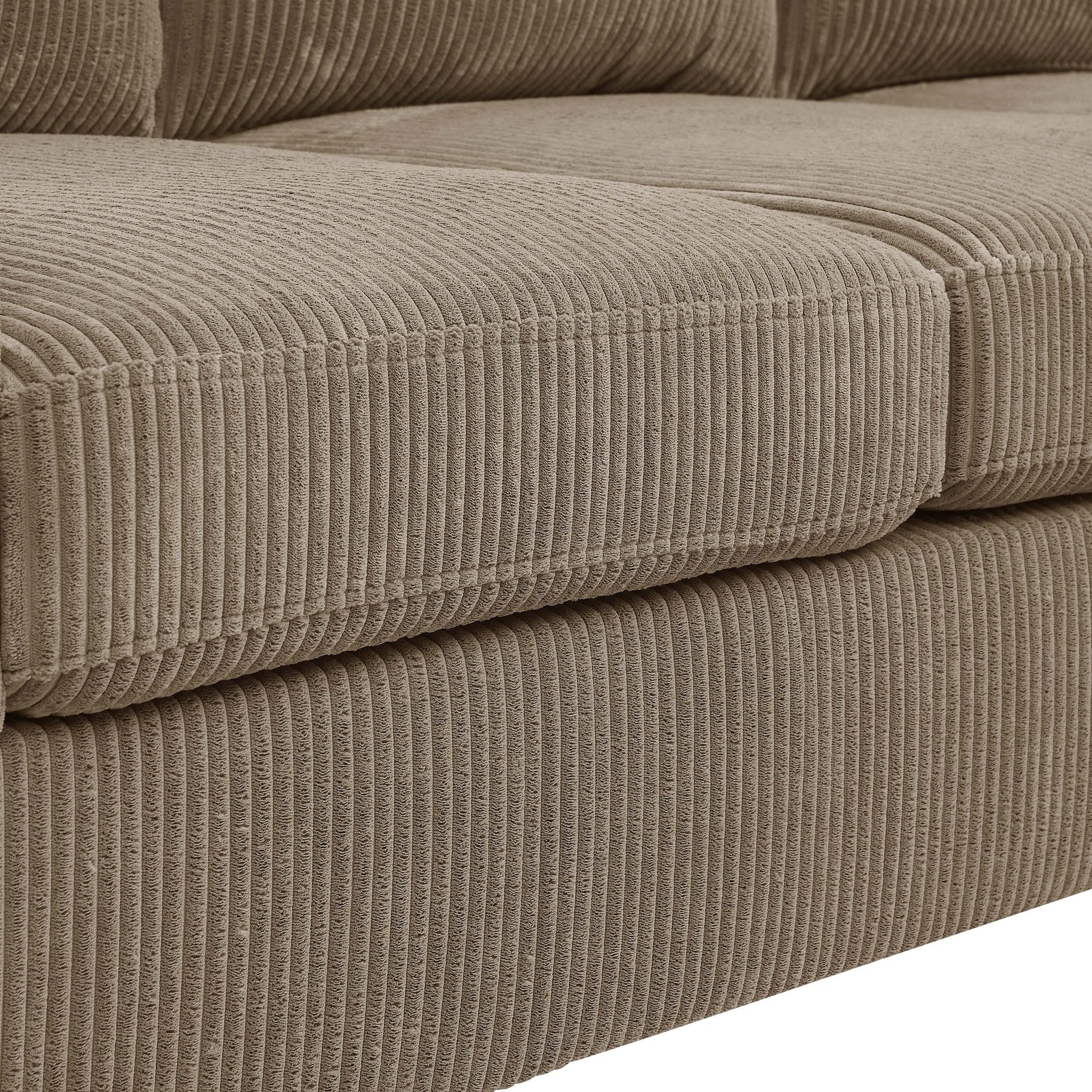 Savannah Modular Corduroy Sectional Sofa with Ottoman