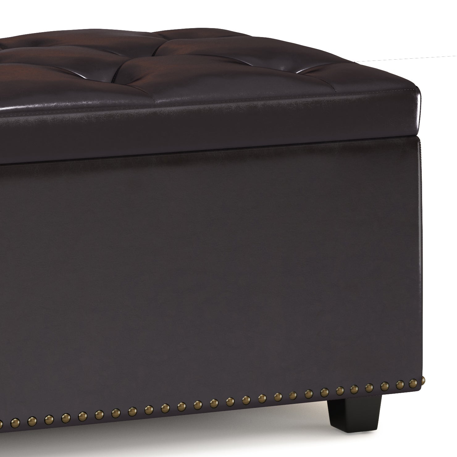 Hamilton - Lift Top Rectangular Storage Ottoman - Tanners Brown