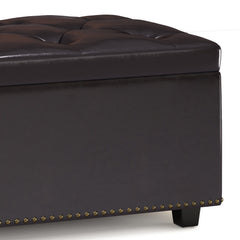 Hamilton - Lift Top Rectangular Storage Ottoman - Tanners Brown