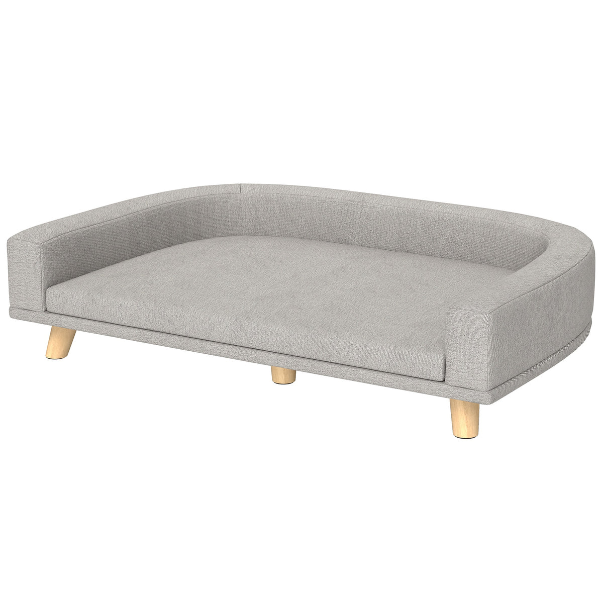 PawHut Dog Sofa Couch Bed with Washable Cushion for Large Dogs, Cats, Gray