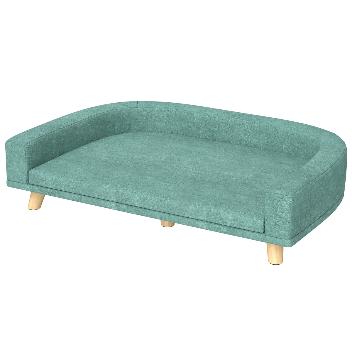 PawHut Dog Sofa Couch Bed with Washable Cushion for Large Dogs, Cats, Green