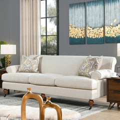 Alana Lawson Three-Cushion Tightback Sofa, Light Beige Linen