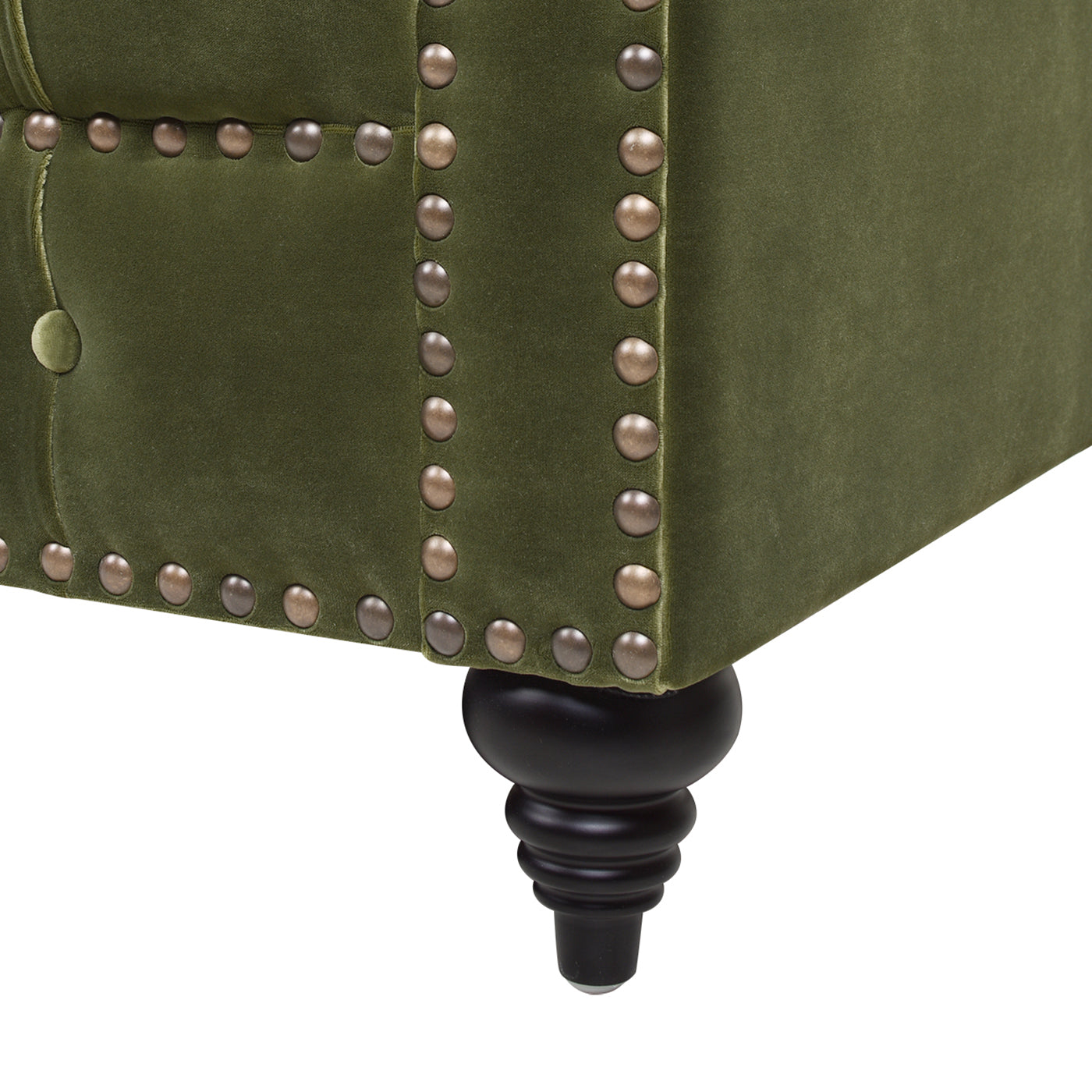 Alto 88" Tufted Chesterfield Sofa, Olive Green Performance Velvet