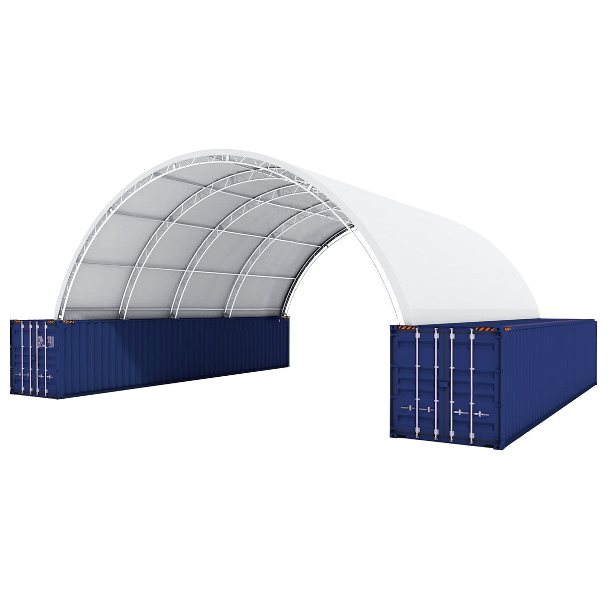 Shipping Container Canopy Shelter Double Truss 40'x40'x15',22 OZ PVC