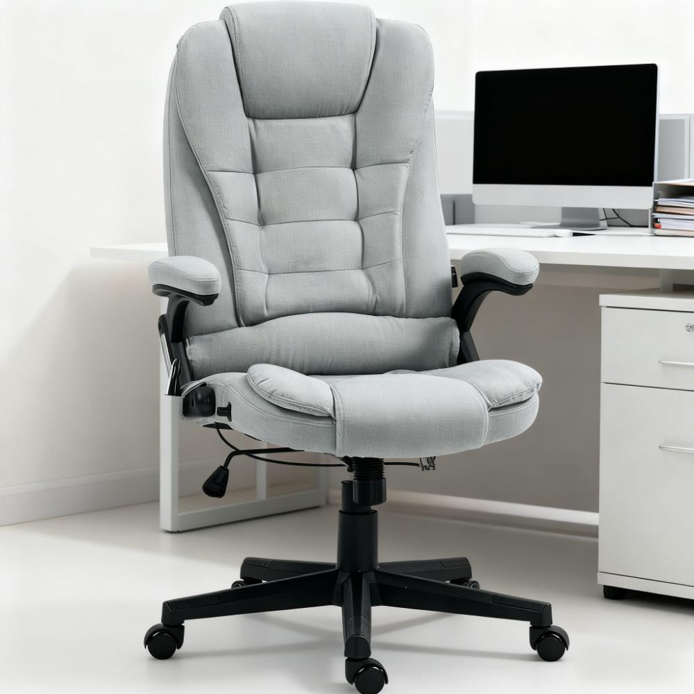 High Back Massage Desk Chair with Reclining Backrest,For Home and Office