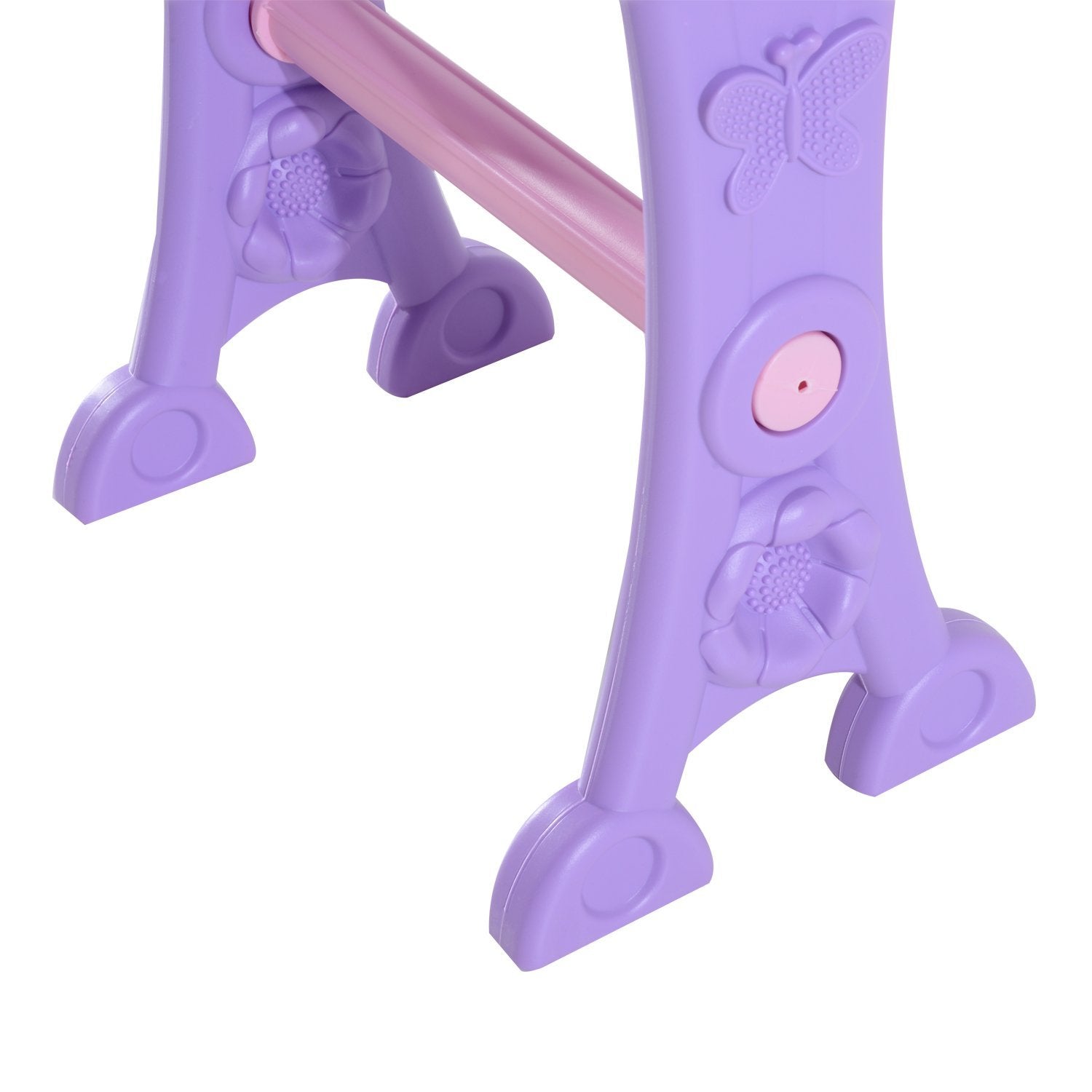 Qaba 32-Key Princess Electronic Toy Piano for Kids, Educational Keyboard Piano with Stool, MP3, Record, Flashing Lights, Microphone for 3-6 Years, Pink