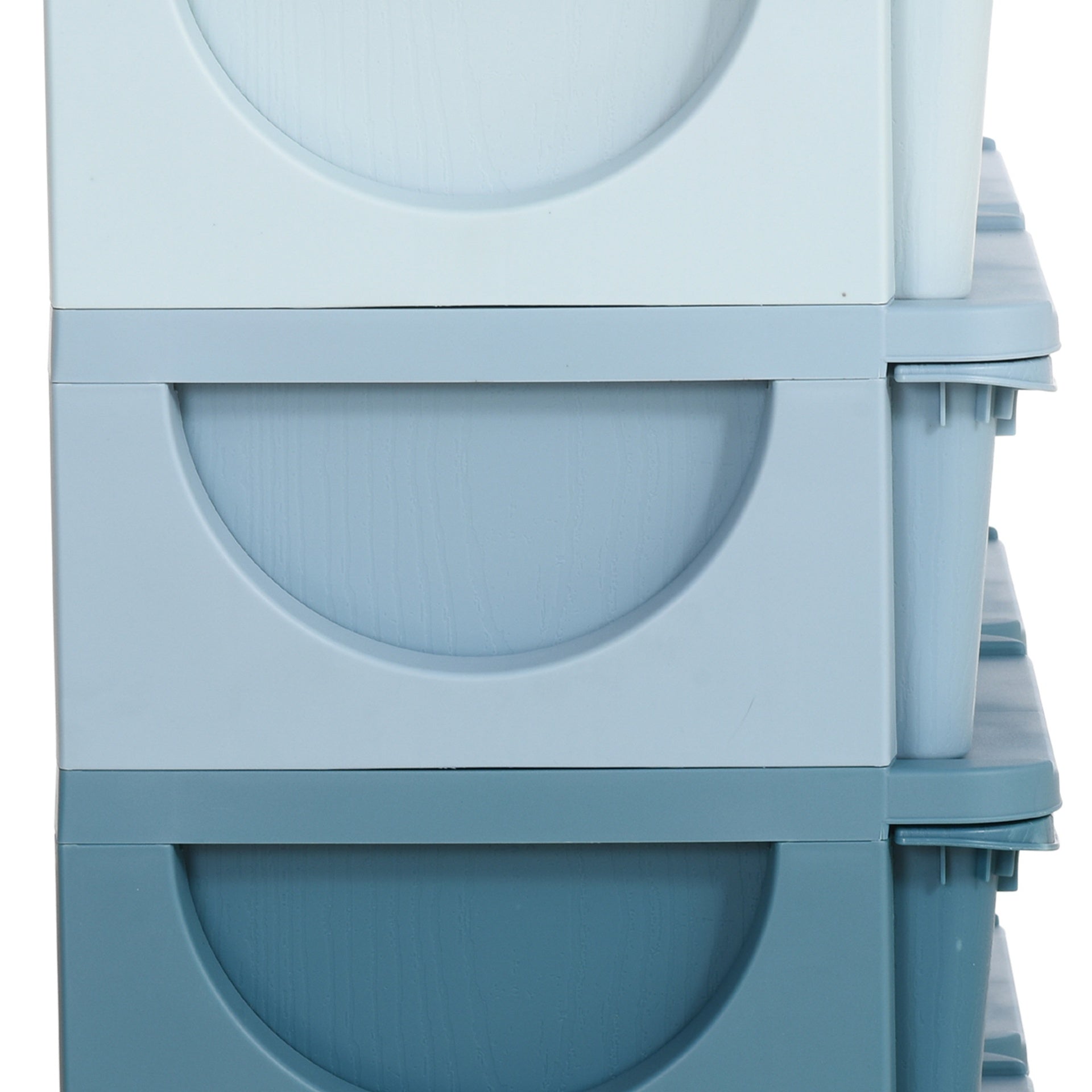 Qaba 3 Tier Kids Storage Organizer with 6 Drawers for Bedroom, Nursery, Kindergarten, Living Room, Boys and Girls, Blue
