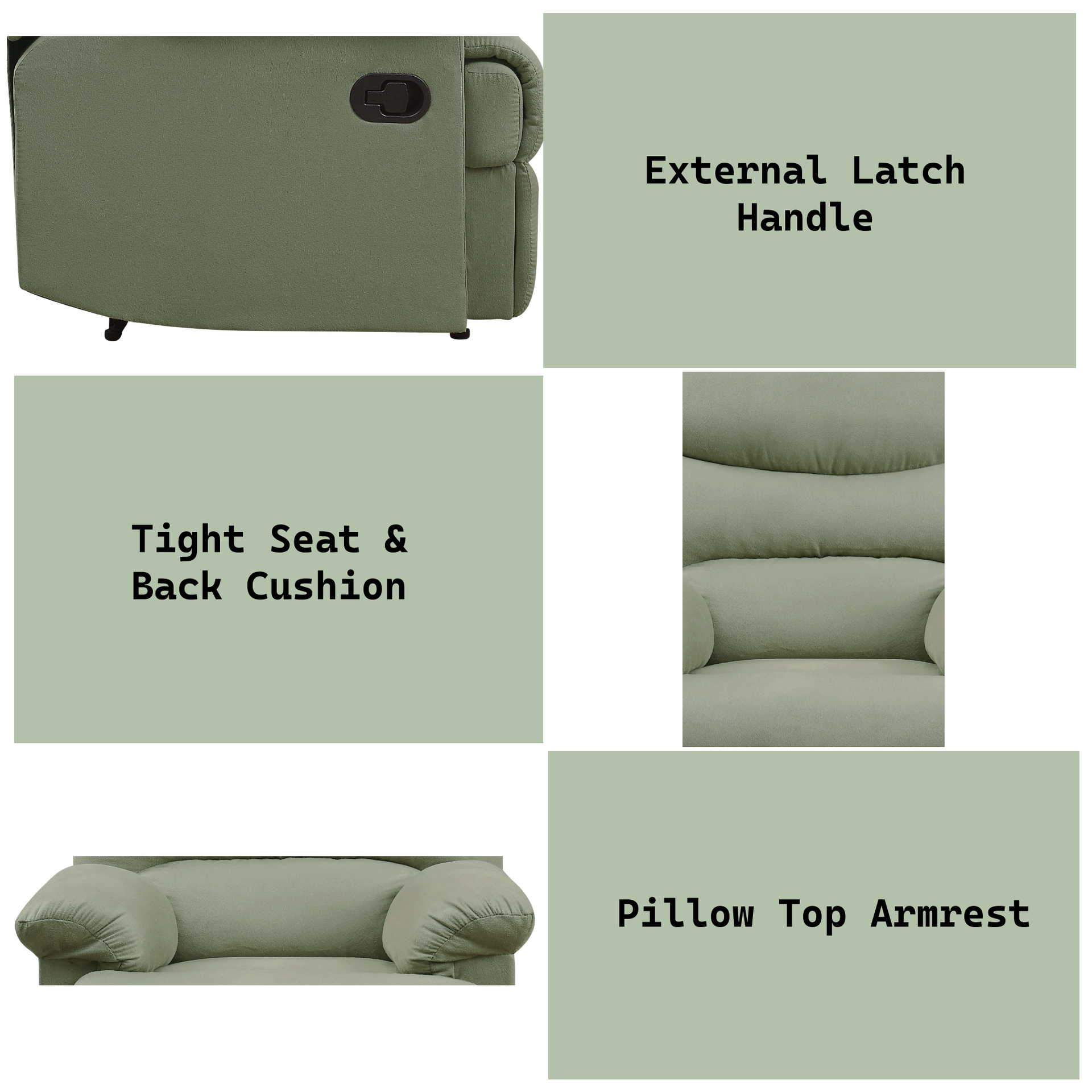 Arcadia Sage Microfiber Motion Recliner
