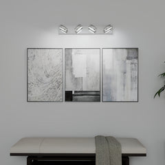 LED Vanity Lights 28in Bathroom Lights Fixtures over Mirror 4 Light LED Lighting Fixture for Bathroom 18W Mirror Lighting Fixture Modern Bath Light Bar Chrome Bath