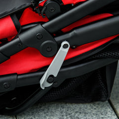 PawHut 3 Wheels Pet Stroller for Small Dogs and Medium Dogs with Adjustable Canopy, Safety Tether, Storage Basket, Red