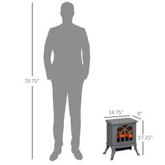 Chic Electric Fireplace Stove – Realistic Flame, Retro Style for Cozy & Trendy Home Interiors
