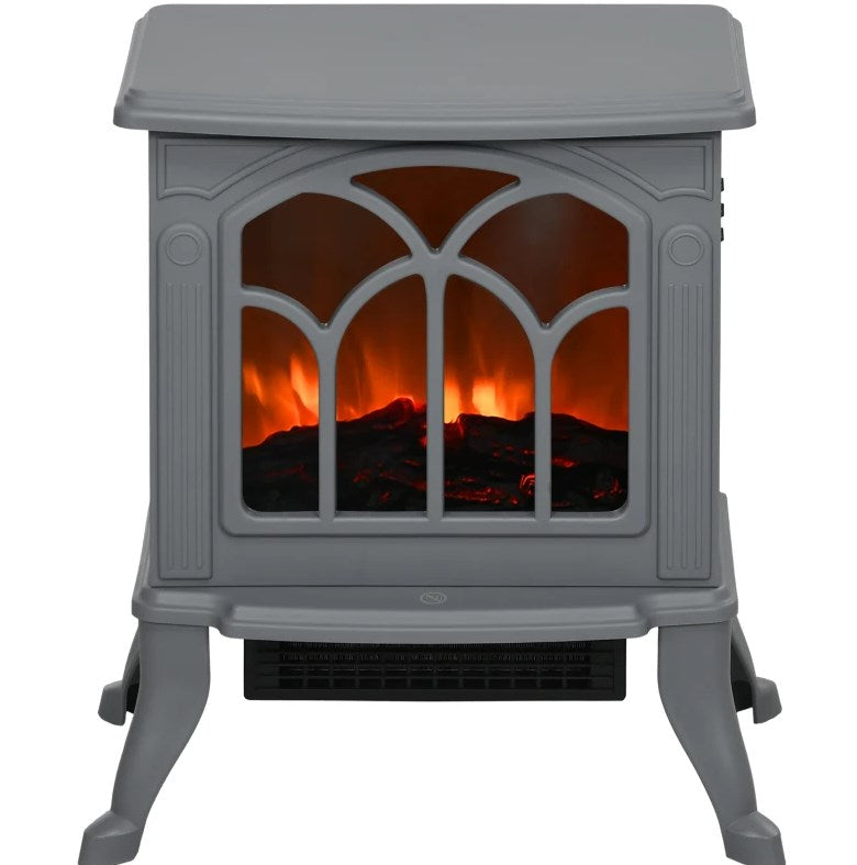 Chic Electric Fireplace Stove – Realistic Flame, Retro Style for Cozy & Trendy Home Interiors