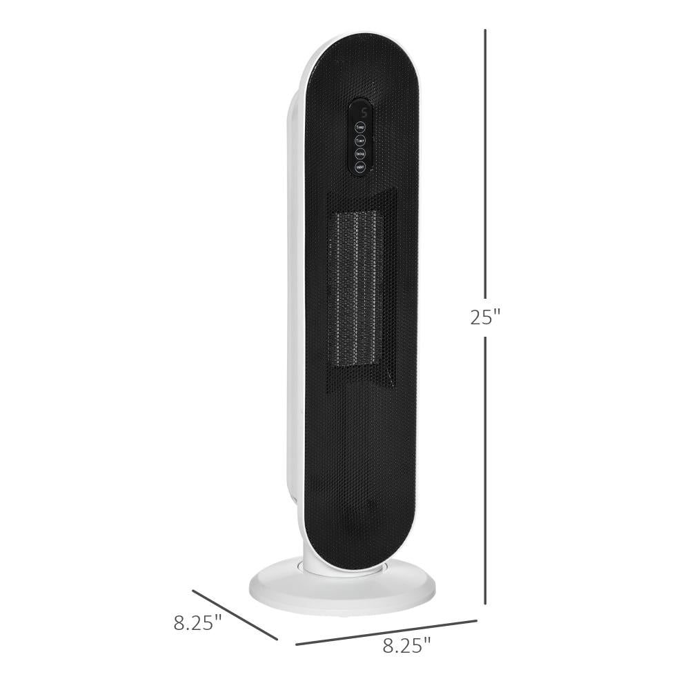 Adjustable Thermostat,Ceramic Tower Indoor Space Heater for Home,24H Timer & Remote Control, Tip-Over and Overheating Safety Protection