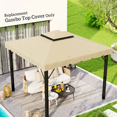 Outsunny Model 84C-051 or 84C-269 10' x 10' Gazebo Replacement Canopy, Beige