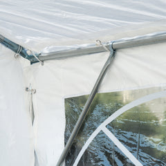 Outsunny Heavy Duty Party Tent, 13x26 ft Outdoor Wedding Event Shelter, with Removable Sidewalls & Windows, for Family Gatherings, White