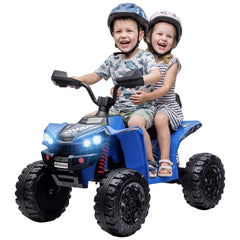 Qaba 24V 2 Seater Ride On Toys, Kids ATV 4 Wheeler with Dual Motors, High & Low Speed for Boys Girls Aged 3-8 Years, Blue