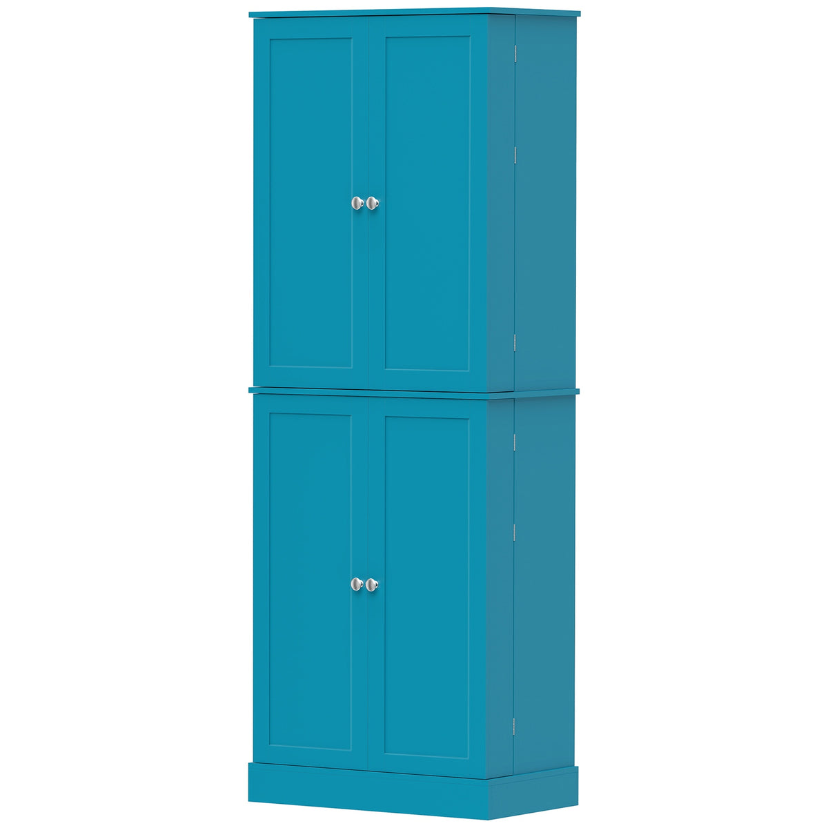 HOMCOM 65" Kitchen Cabinet, Kitchen Pantry Cabinet with 4 Doors and 16 Door Shelves for Dining Room, Blue