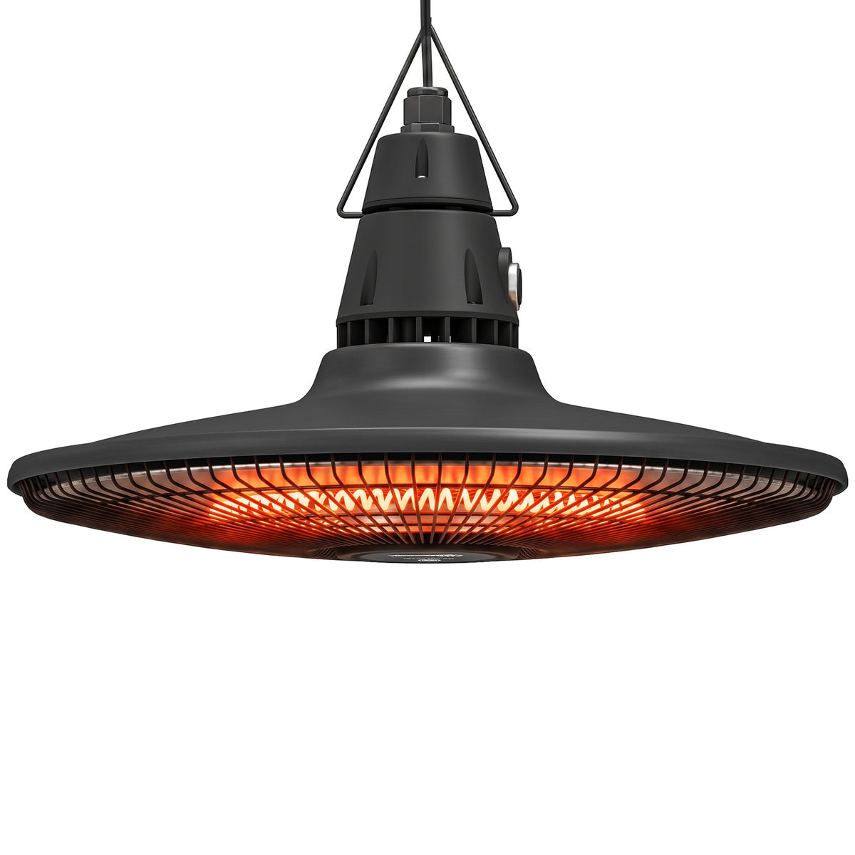 Outsunny 1500W Electric Patio Heater, IP65 Hanging Infrared Outdoor Heater with Carbon Fiber Tube, Remote Control, Black