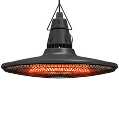 Outsunny 1500W Electric Patio Heater, IP65 Hanging Infrared Outdoor Heater with Carbon Fiber Tube, Remote Control, Black