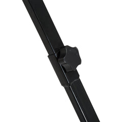 Outsunny Snow Shovel Rolling Pusher with 29" Blade, 10" Wheels & Angle-Adjustable Handle, Black