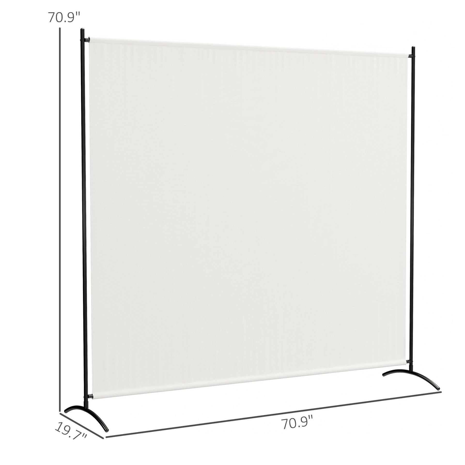 Outsunny Outdoor Privacy Screen, 5.9FT Tall Room Divider with UPF30+ Protection, Freestanding Privacy Panel, Beige