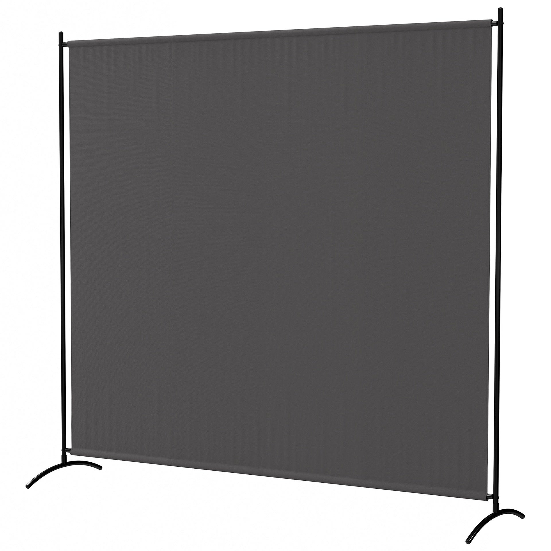 Outsunny Outdoor Privacy Screen, 5.9FT Tall Room Divider with UPF30+ Protection, Freestanding Privacy Panel, Dark Gray