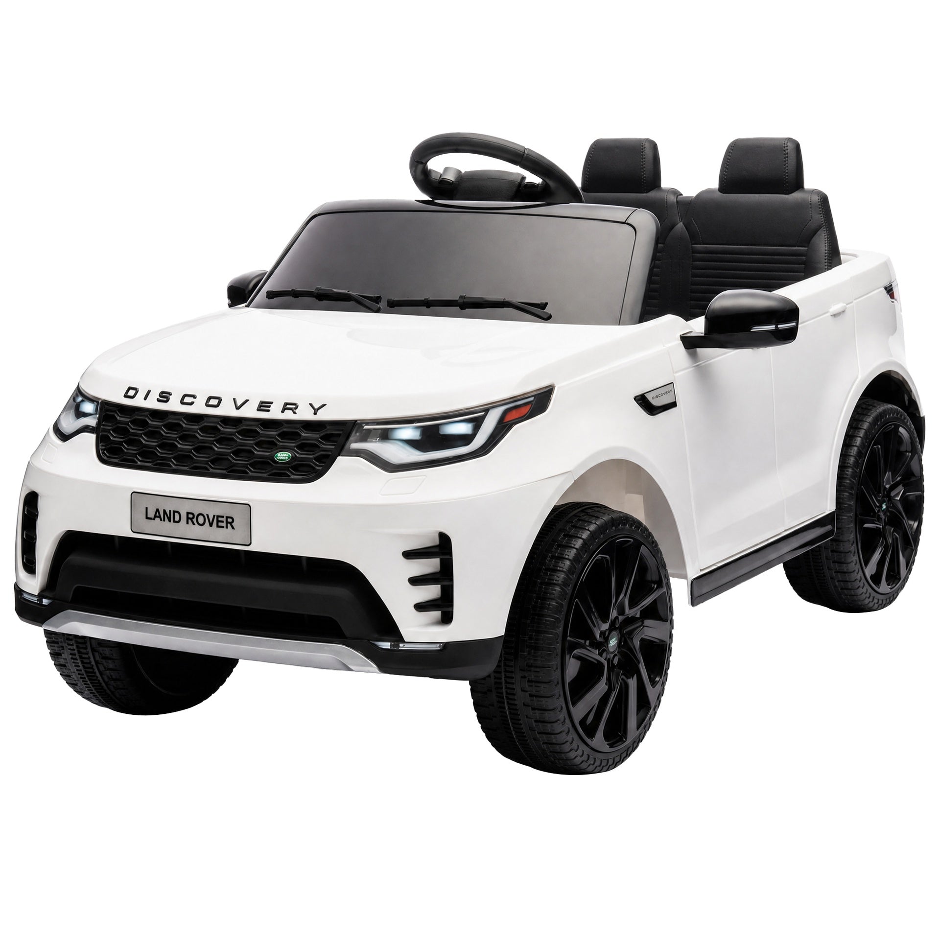 Qaba 12V Electric Car for Kids, Licensed Land Rover Ride on Car with Parent Remote, Soft Start, 4 Wheel Suspension, White