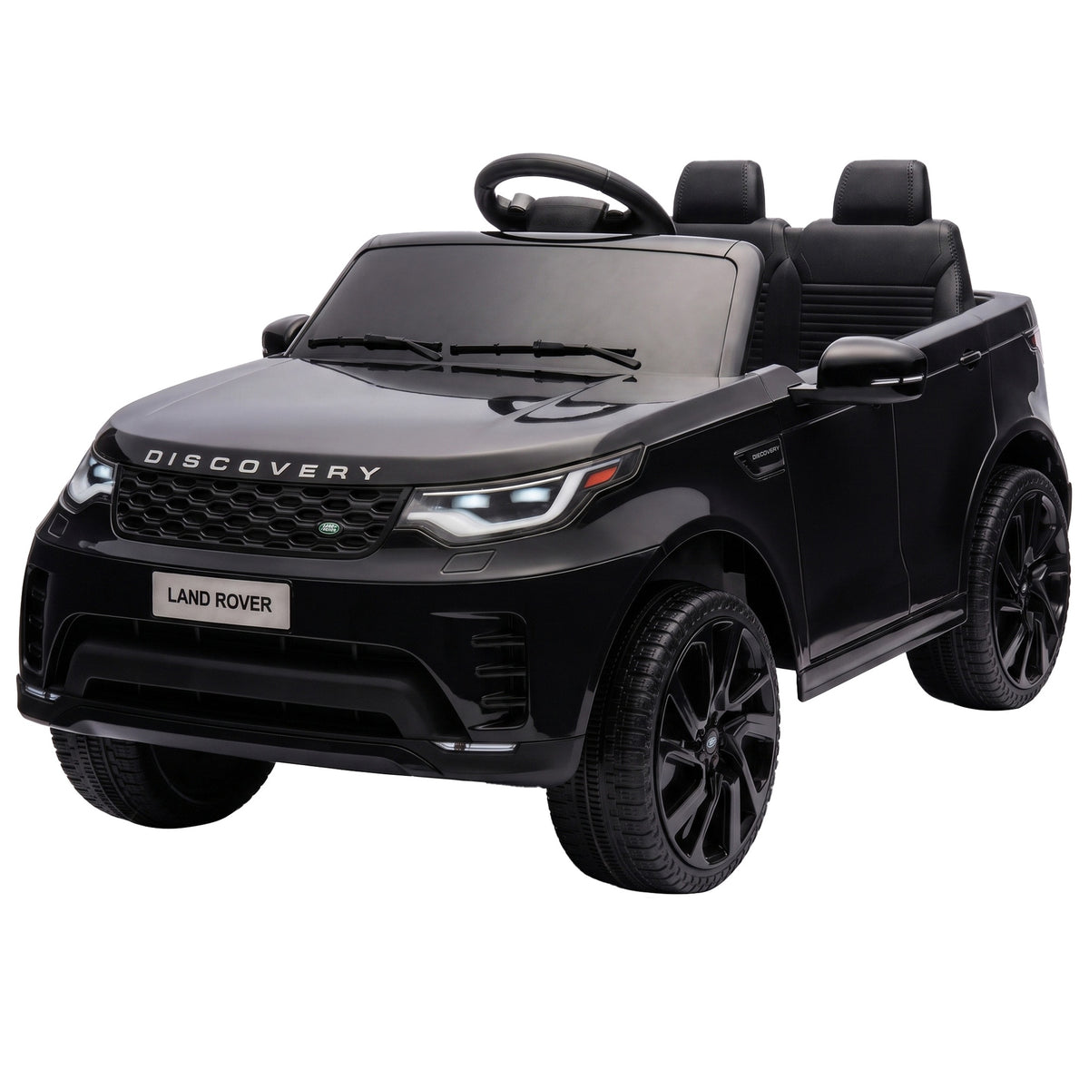 Qaba 12V Electric Car for Kids, Licensed Land Rover Ride on Car with Parent Remote, Soft Start, 4 Wheel Suspension, Black
