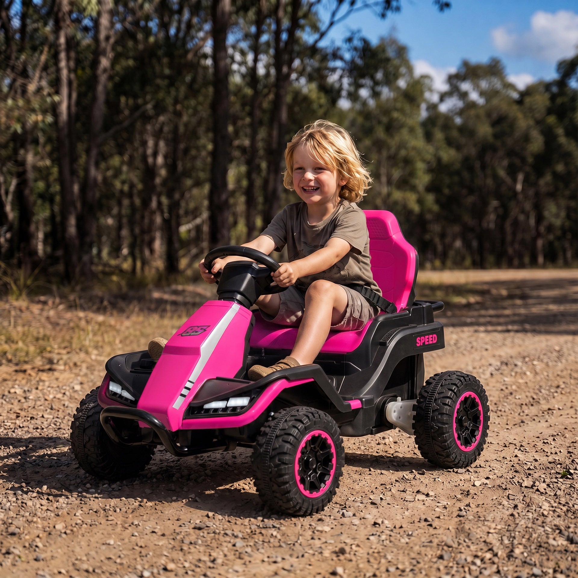 Qaba 24V Kids Electric Ride On Car with Dual Motors, Remote Control, 4-Wheel Suspension, Soft Start for 3-6 Years, Pink