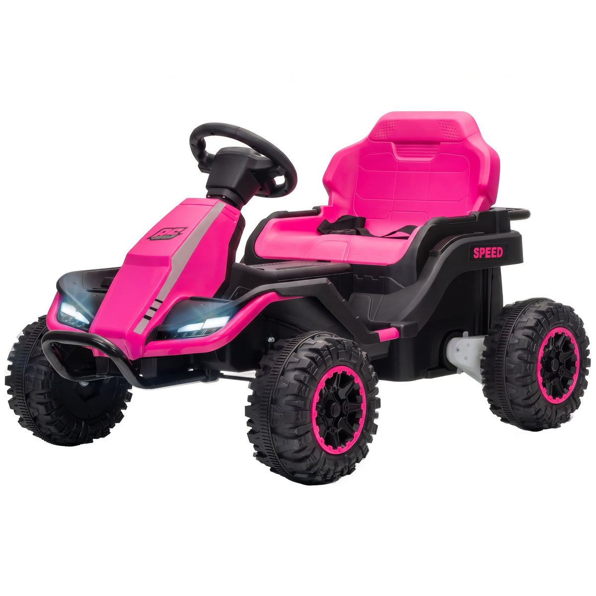 Qaba 24V Kids Electric Ride On Car with Dual Motors, Remote Control, 4-Wheel Suspension, Soft Start for 3-6 Years, Pink