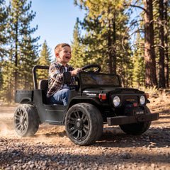 Qaba Licensed Toyota Pickup Ride on Truck, 24V Kids Electric Car with Dual Motors, Up to 3.7MPH for Kids 3-8 Years Black