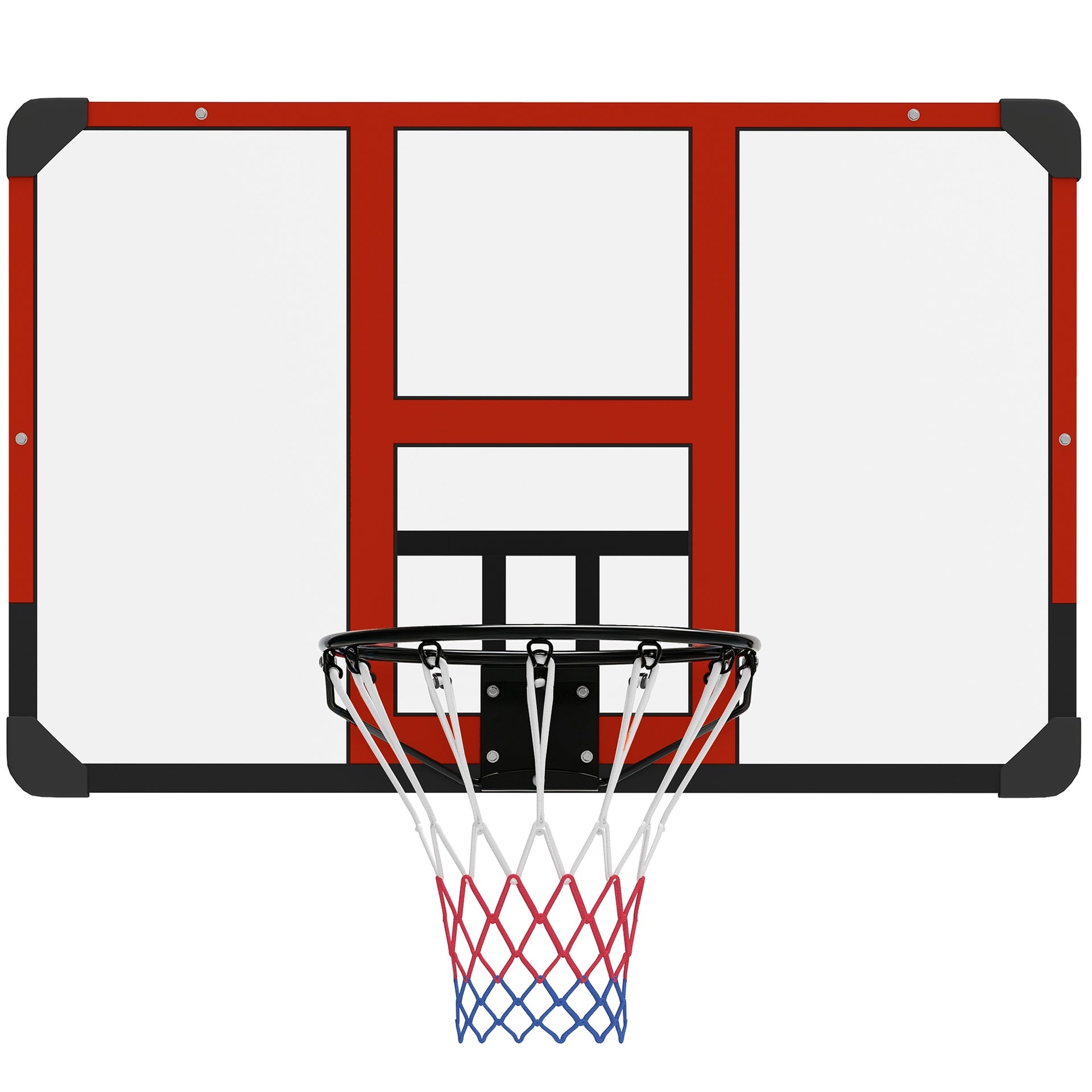 Soozier Wall Mounted Basketball Hoop with Shatter-Resistant Backboard, Solid Rim and All-Weather Net for Indoor and Outdoor Use