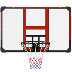 Soozier Wall Mounted Basketball Hoop with Shatter-Resistant Backboard, Solid Rim and All-Weather Net for Indoor and Outdoor Use