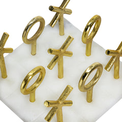 6.4x6.4x3.4" Banswara  Marble Tic Tac Toe Game