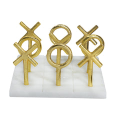 6.4x6.4x3.4" Banswara  Marble Tic Tac Toe Game