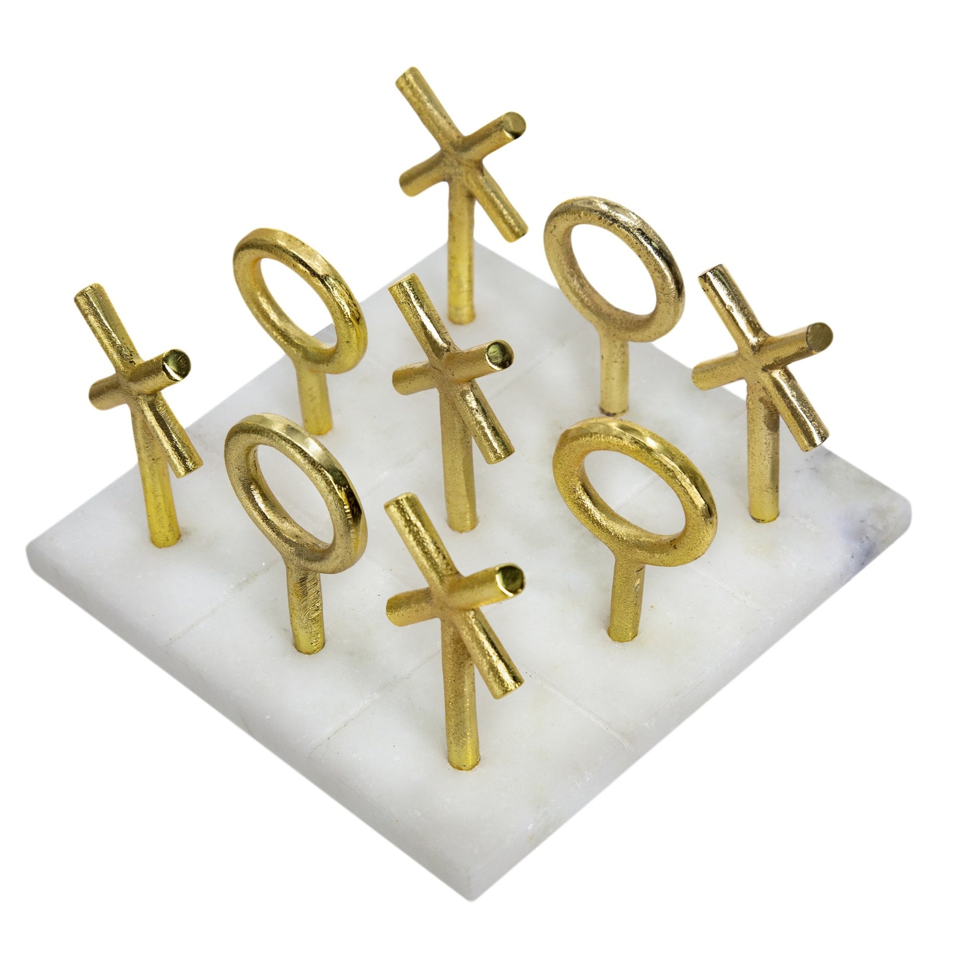 6.4x6.4x3.4" Banswara  Marble Tic Tac Toe Game